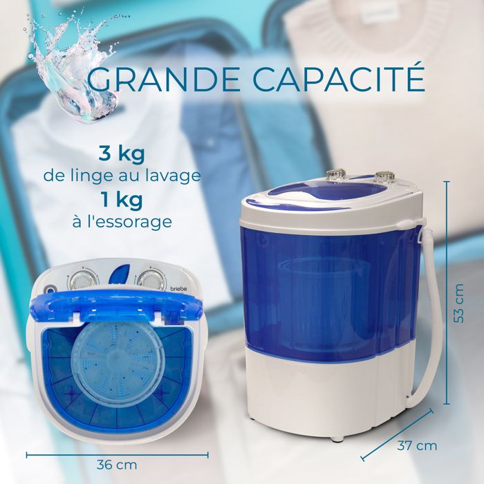 Petit machine à laver de 3kg
